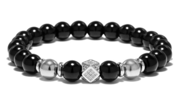 012 [ _STAND FOR ] BLACK ONYX BRACELET - IKE Project ONLINE